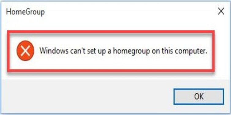 Can't Create Homegroup Windows 10
