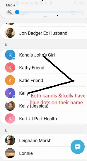 Blue Dot On Samsung Contacts